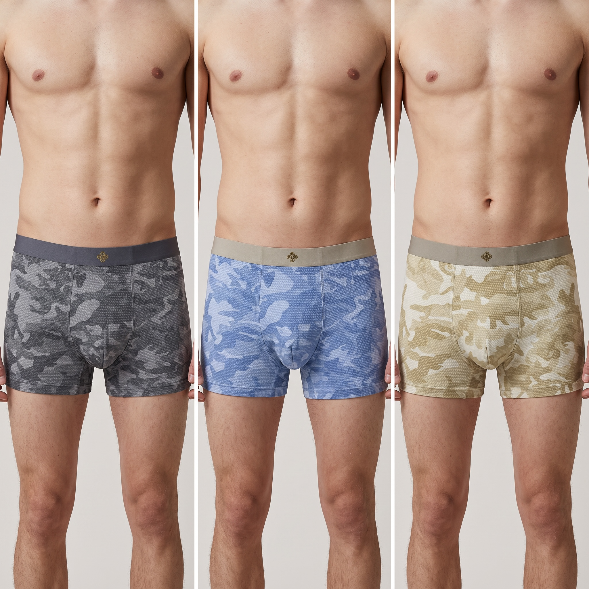 Louis Vuitton Inspired Camo Boxer Briefs 3-Pack – Premium Luxury Edition 🩲✨