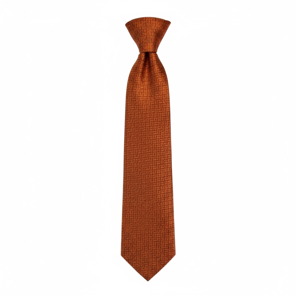 🧡 Hermès Luxury Silk Tie – Classic Orange Geometric Pattern 👔✨ | Designer Men’s Necktie