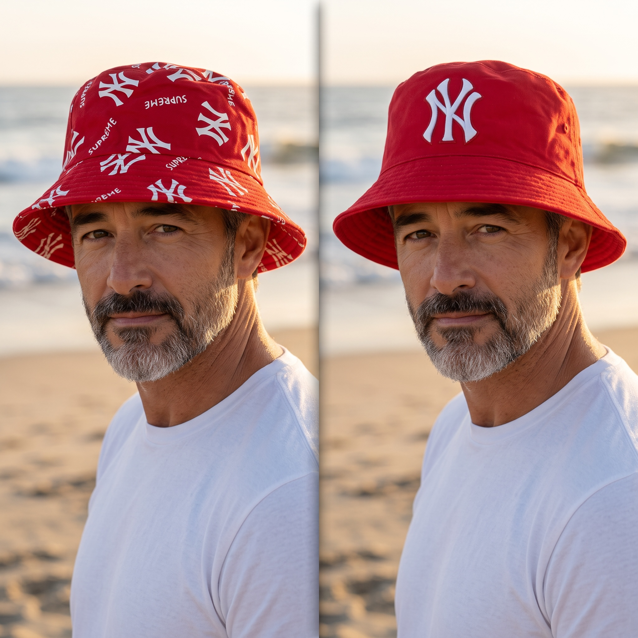 Supreme x NY Yankees Double-Face Bucket Hat – Red 🔥