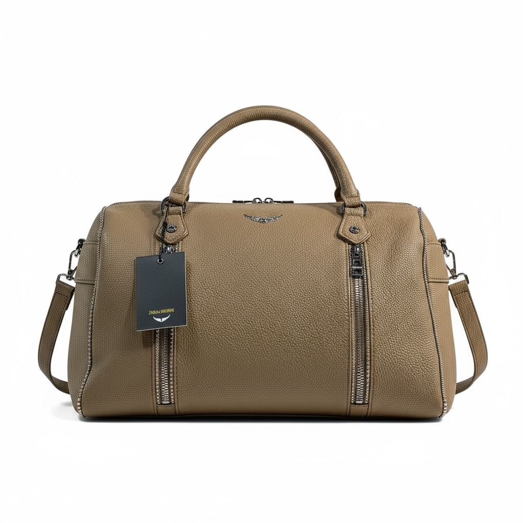 Zadig & Voltaire Taupe Duffel Bag 👜 | Chic Parisian Statement