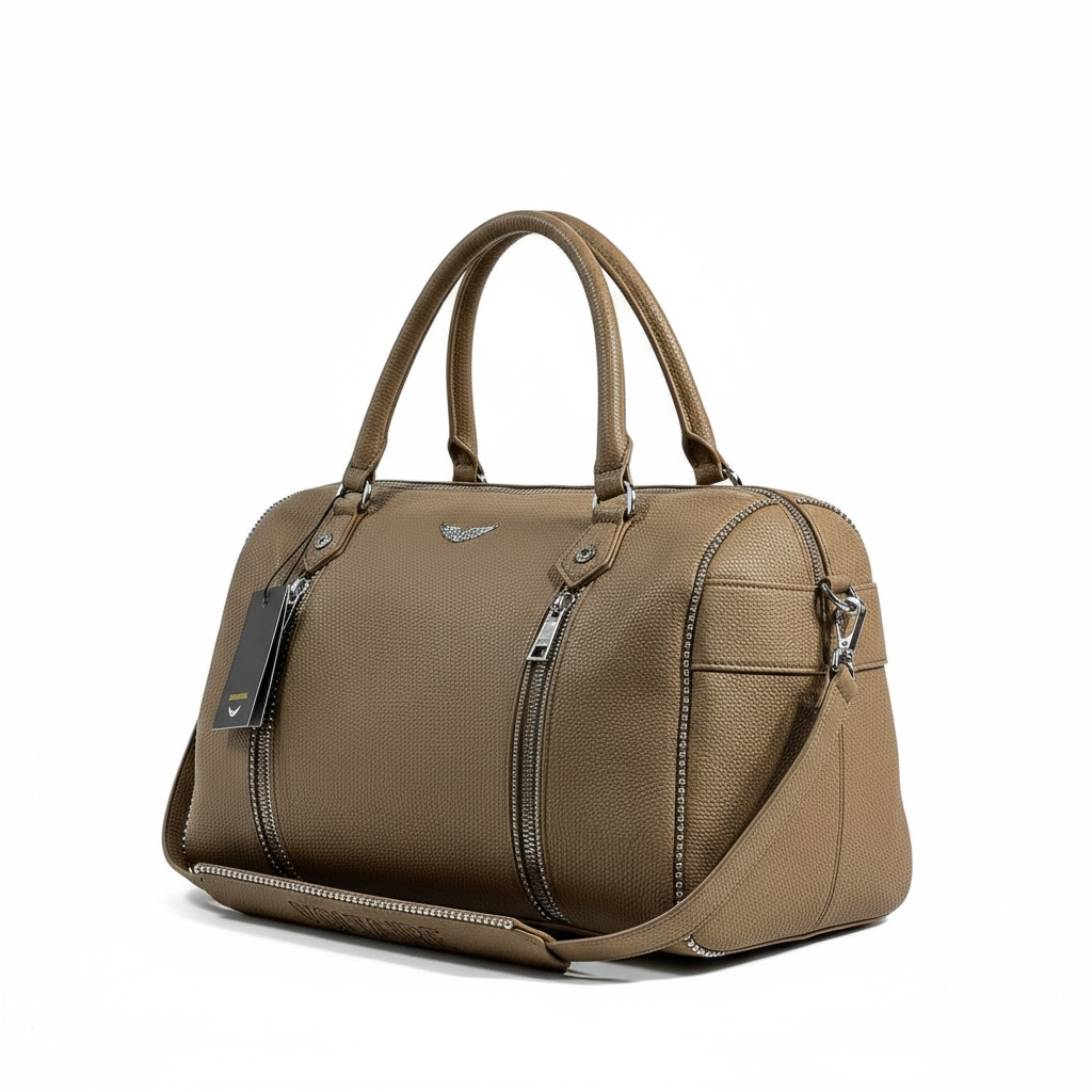 Zadig & Voltaire Taupe Duffel Bag 👜 | Chic Parisian Statement
