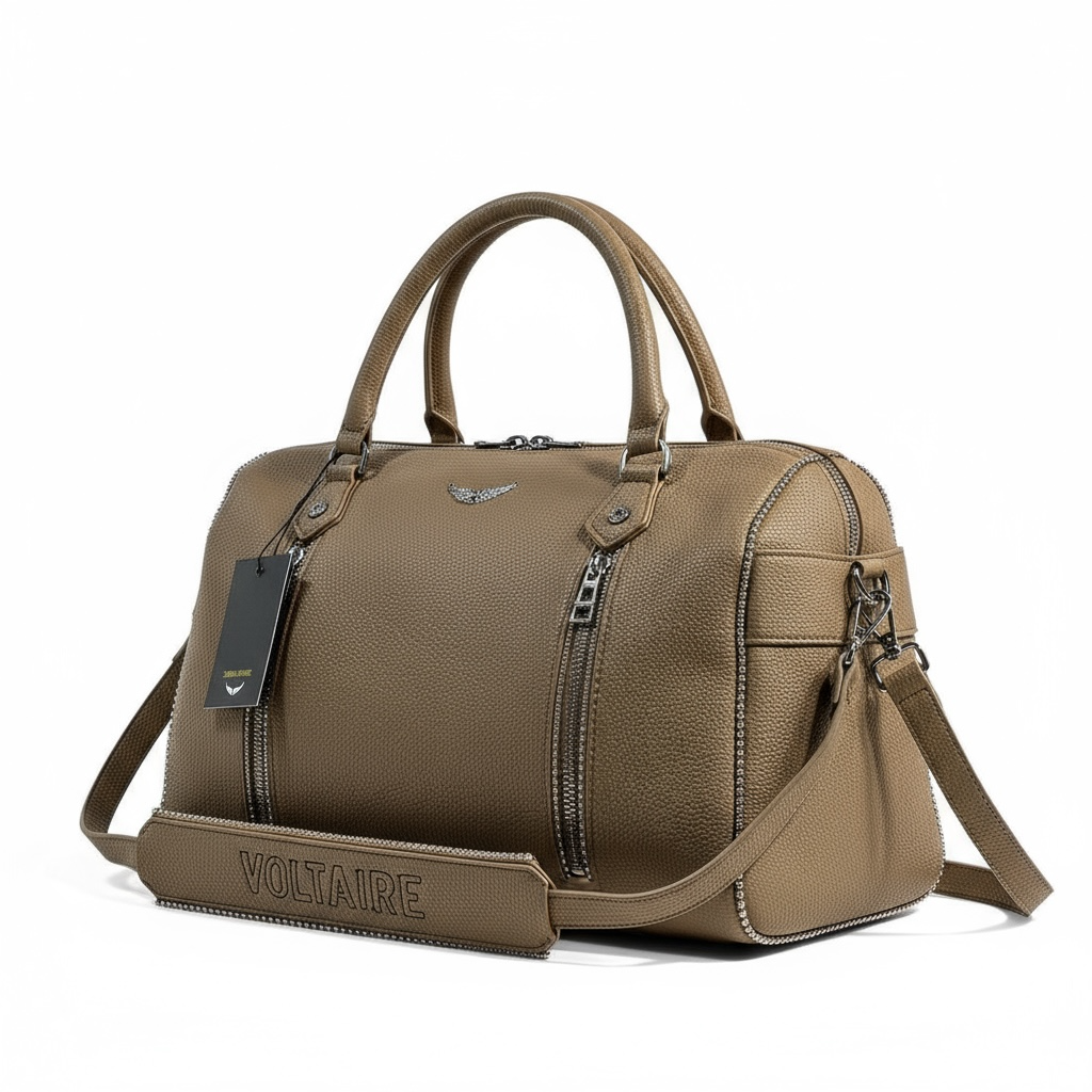 Zadig & Voltaire Taupe Duffel Bag 👜 | Chic Parisian Statement