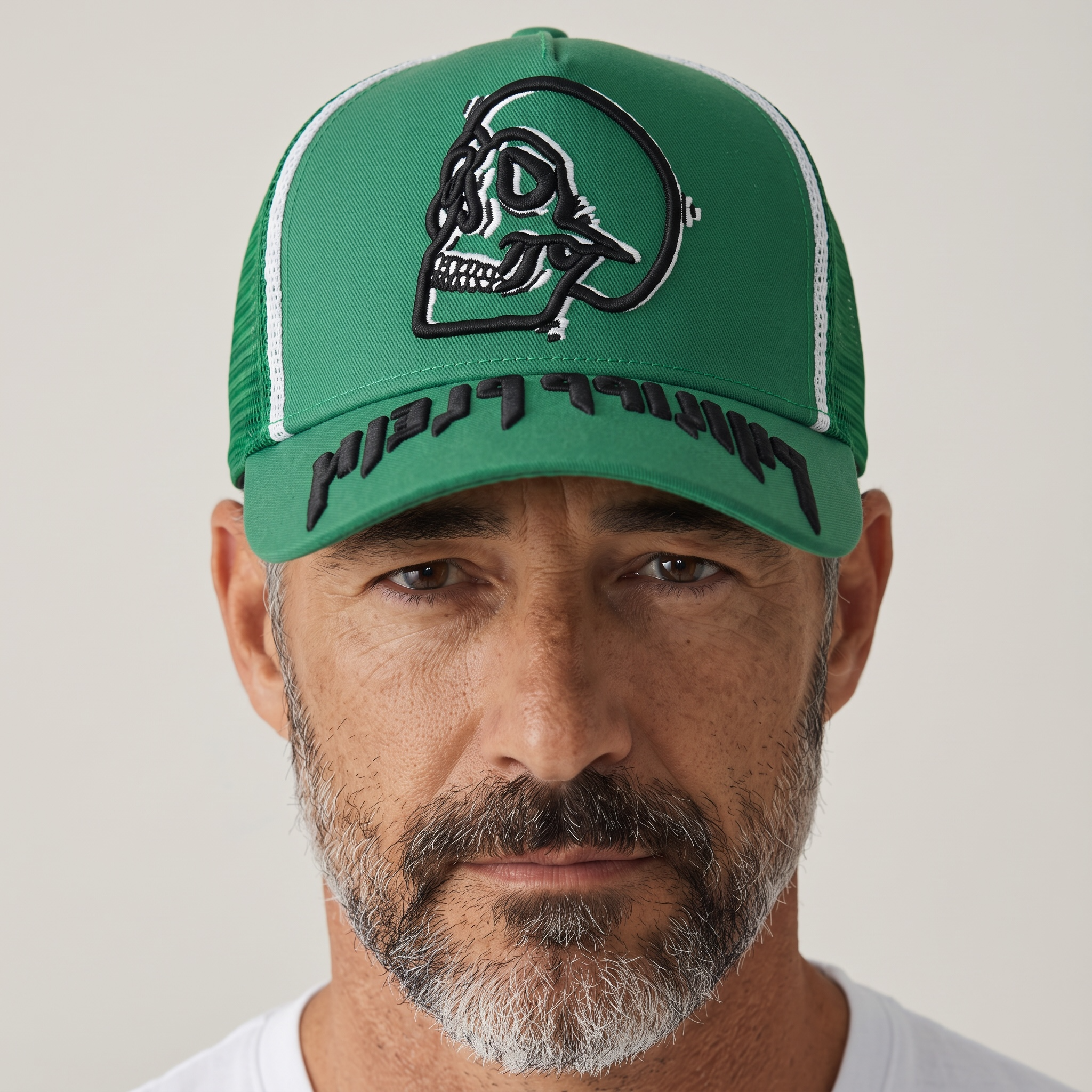 Philipp Plein Skull Trio Cap 💀🌿 | Bold Green Trucker Hat