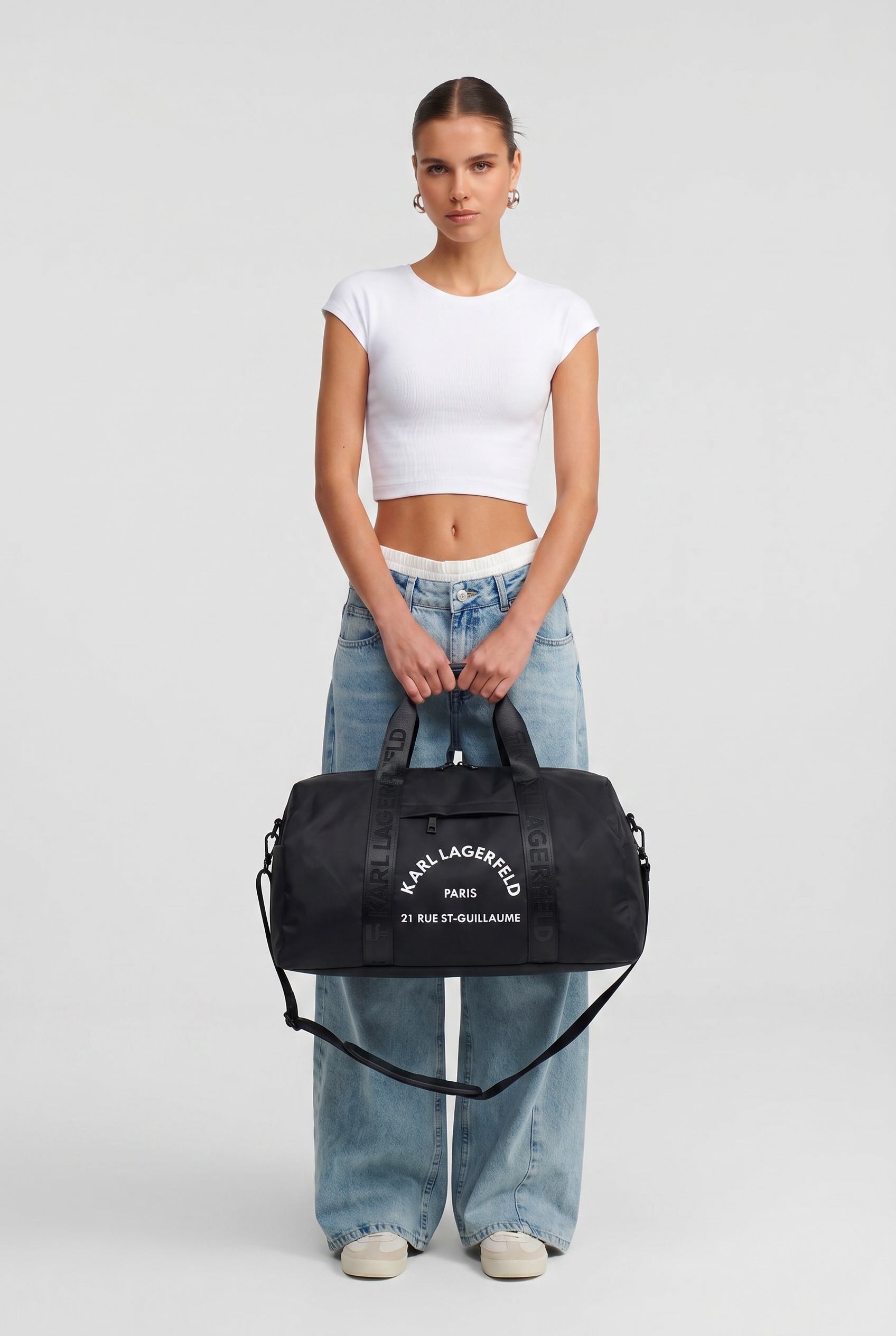 KARL LAGERFELD Paris Travel Duffle ๐คโ๏ธ | Signature Logo Edition