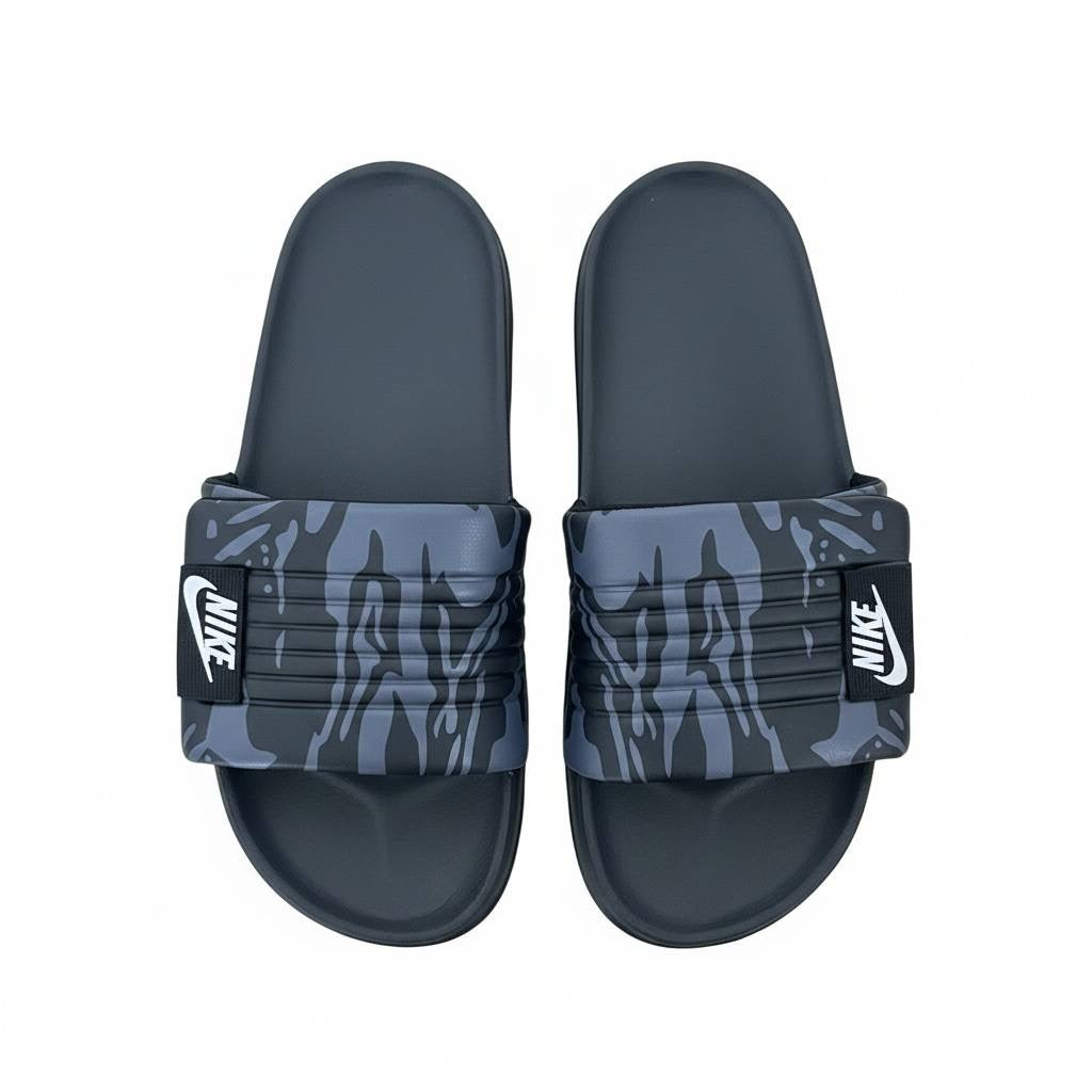 Nike Camo Slides – Black & Grey Edition ⚫🩶