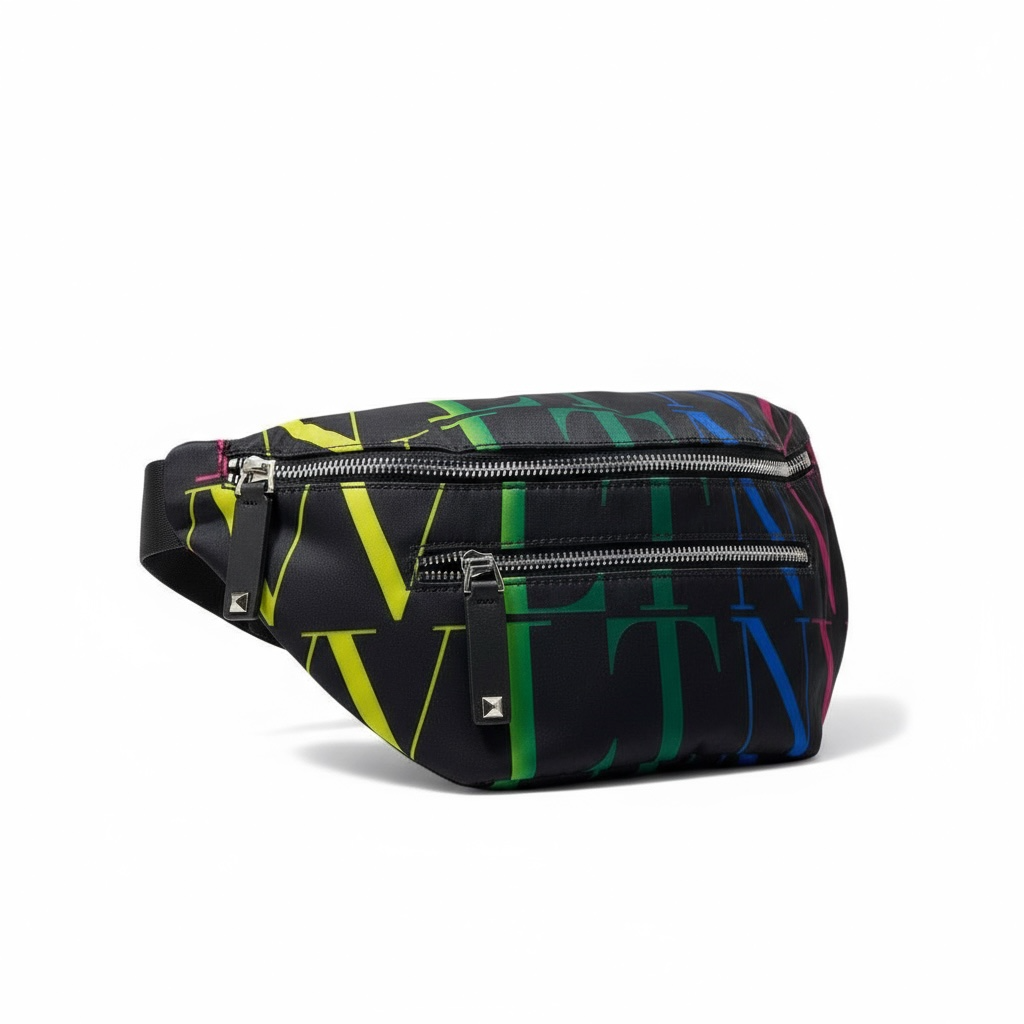 🌈 Valentino VLTN Rainbow Belt Bag – Statement Style with Every Color 💼
