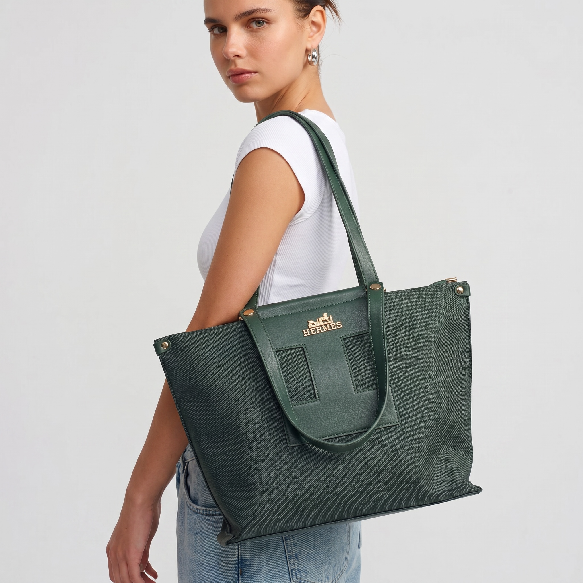 šæ HermĆØs-Inspired Tote Set ā Emerald Green Edition šæ