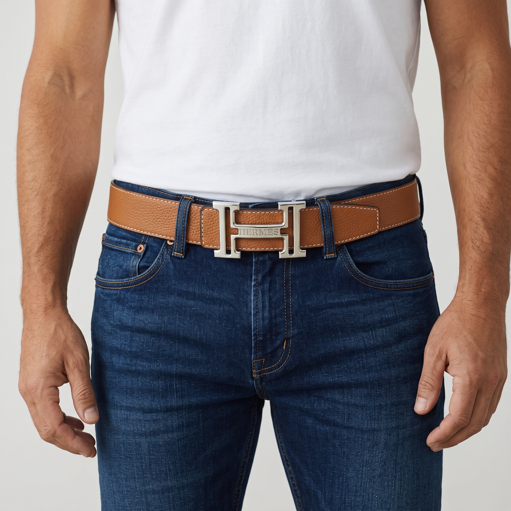 Hermès H Buckle Leather Belt – Brown Classic Luxury Belt 🤎✨