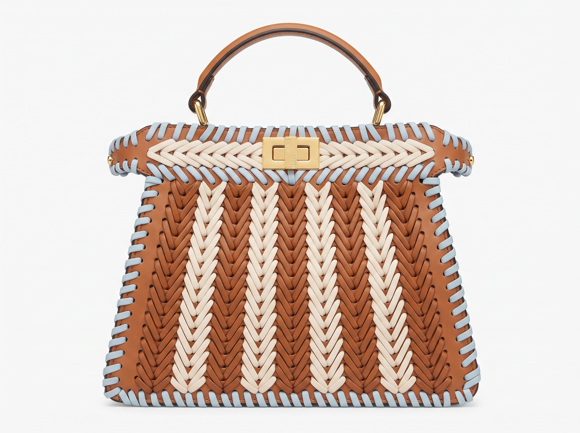 FENDI Woven Mini Top Handle Bag 🤎✨ | Artisan Statement Piece