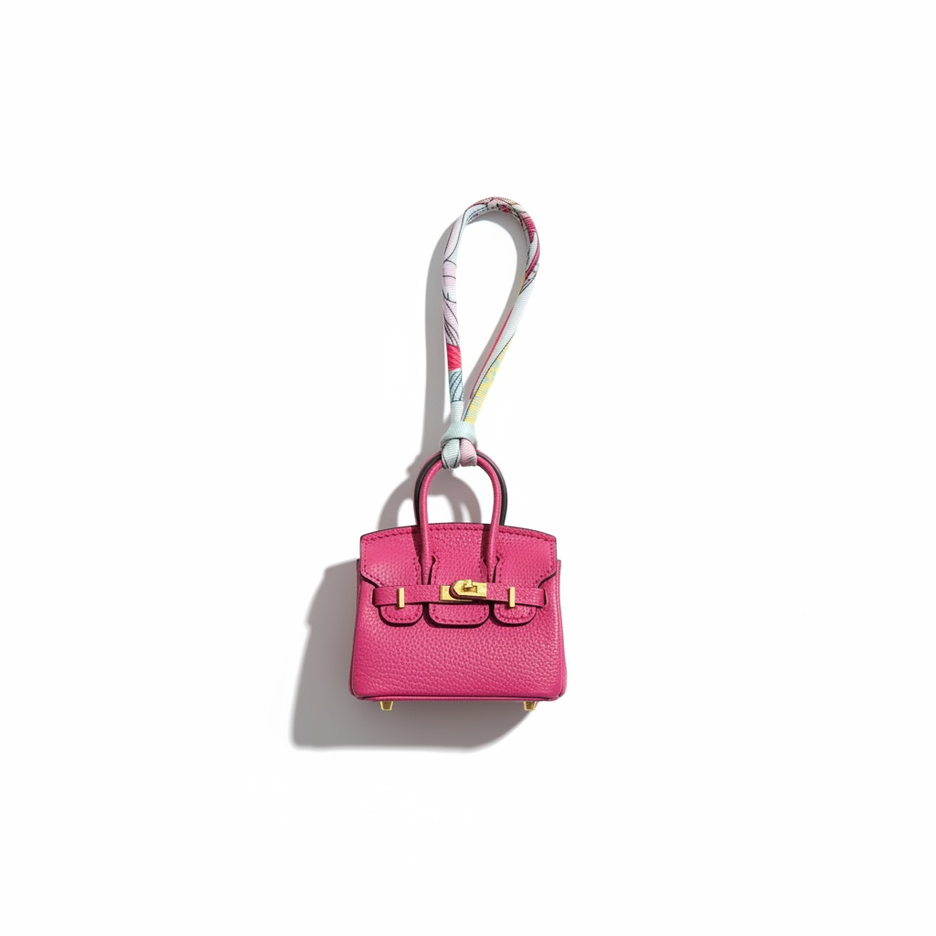 Hermès Mini Birkin BagCharm – Pink 🩷✨ | Luxury Key Holder