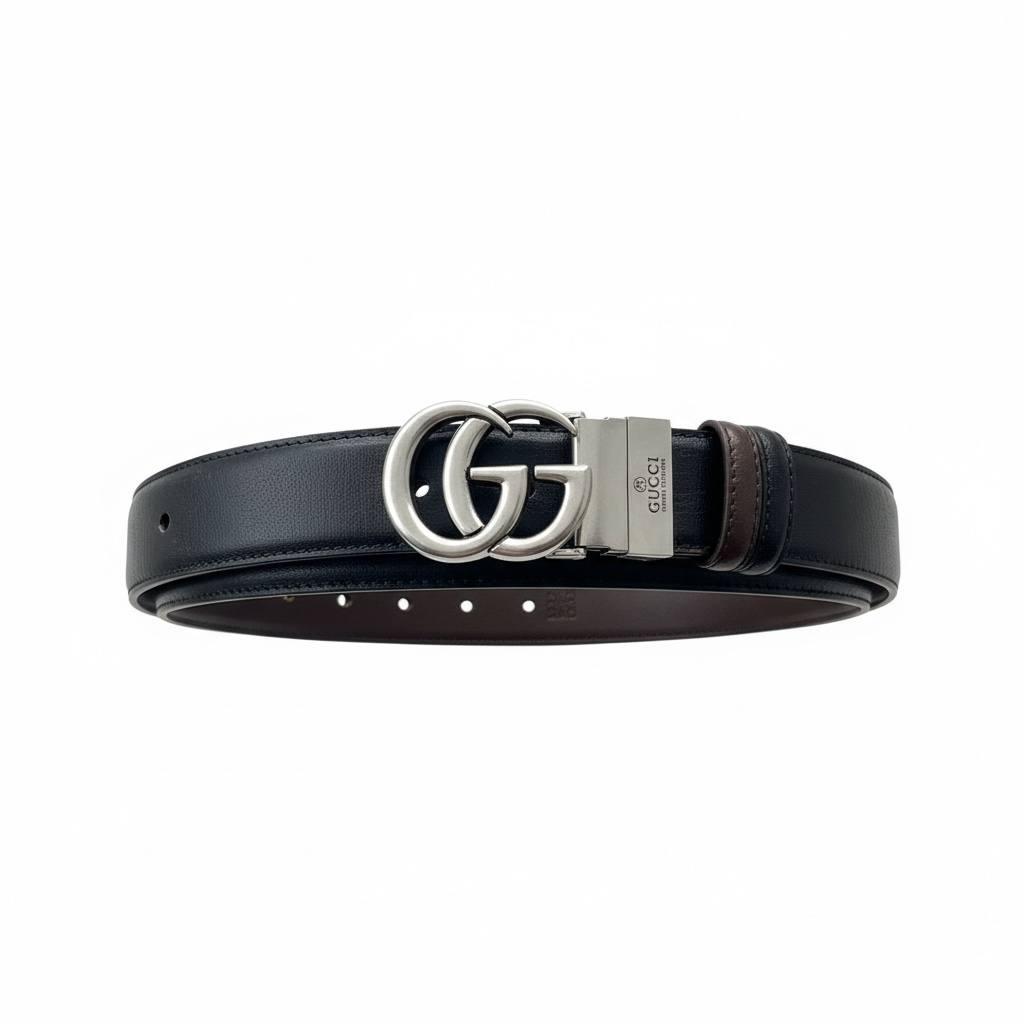 Gucci GG Marmont Reversible Leather Belt 115cm&125cm – Signature Silver Buckle ✨