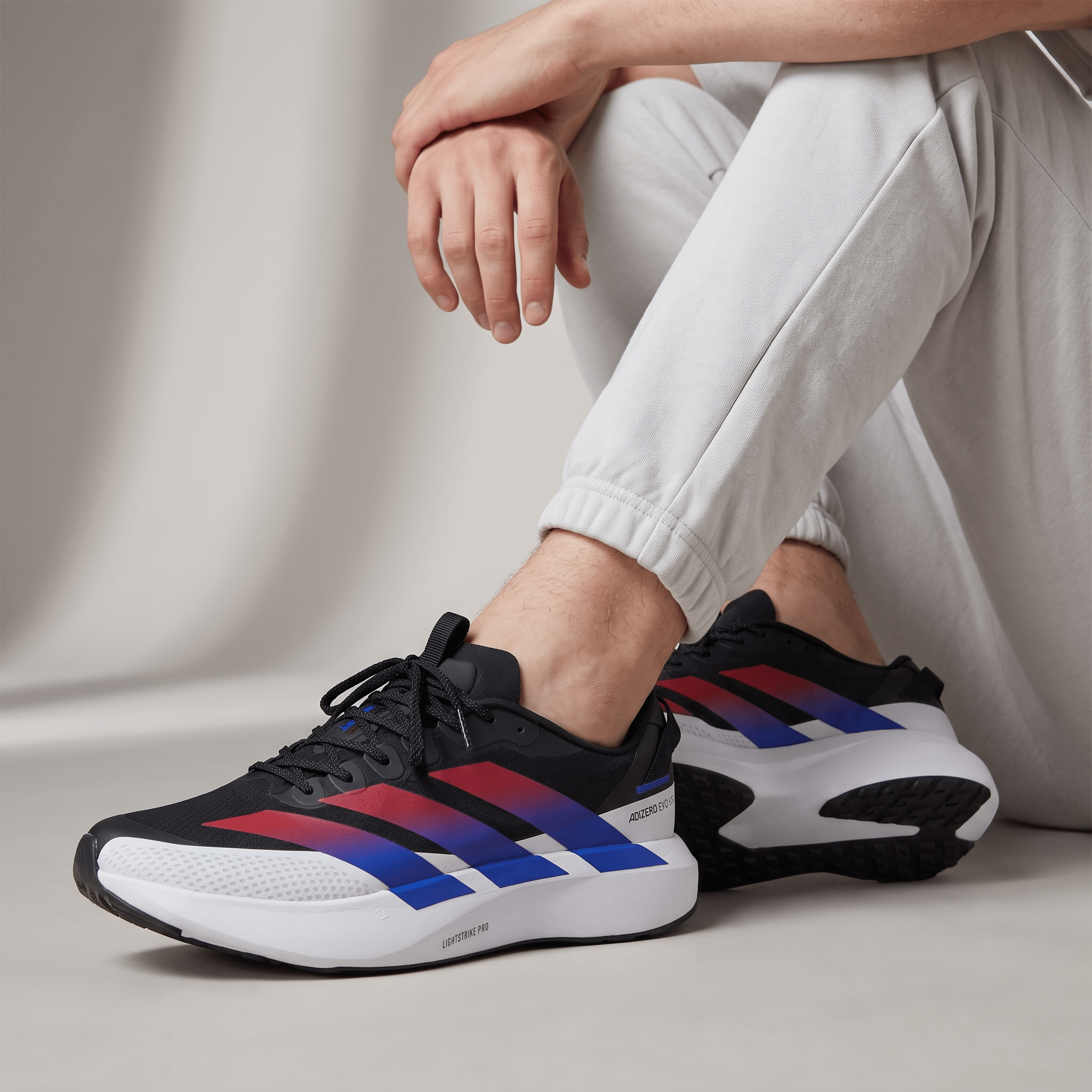 Adidas Adizero Adios Pro – Black / Red / Blue - MASTERPIECE