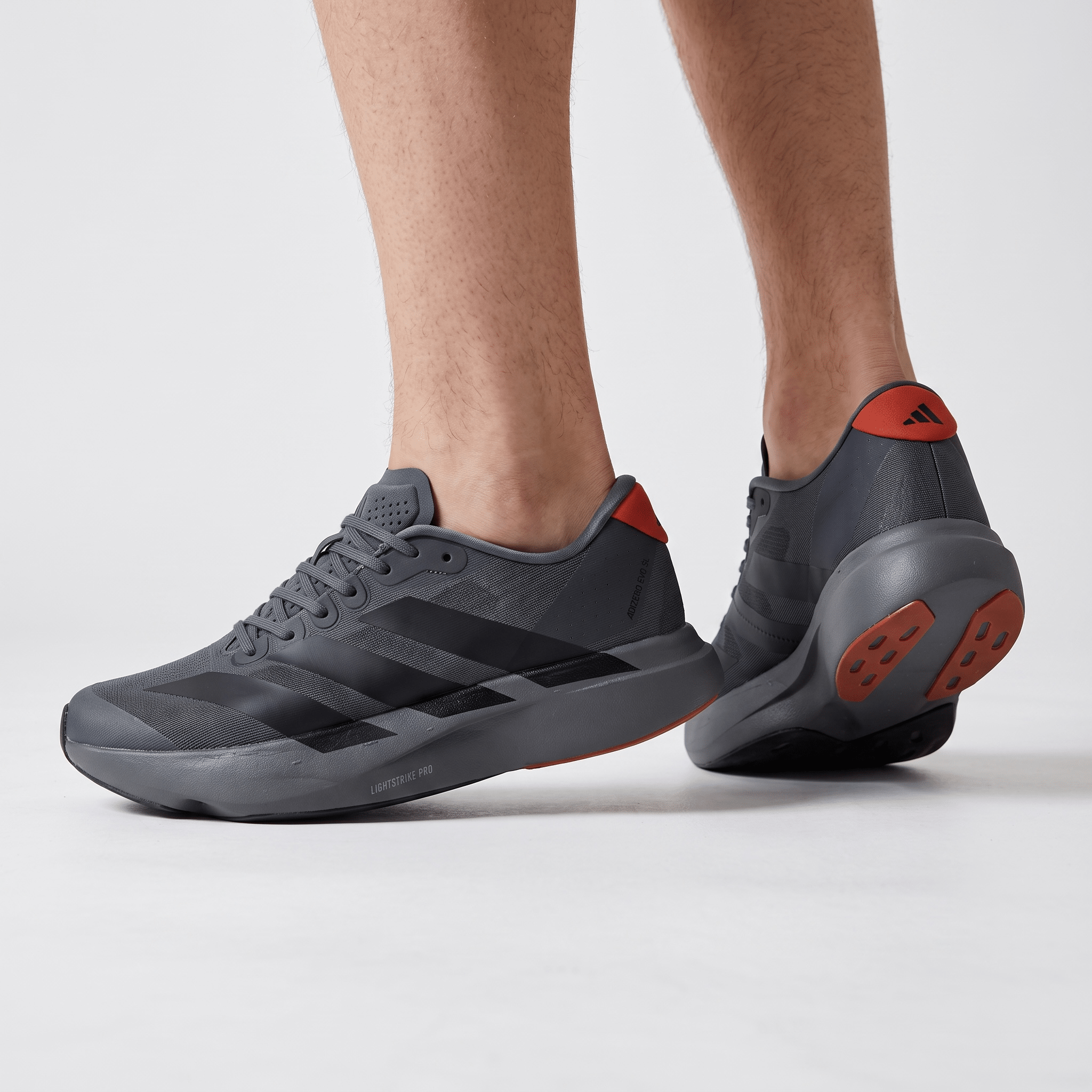 Adidas Adizero Running Shoes – Grey / Black / Orange - MASTERPIECE