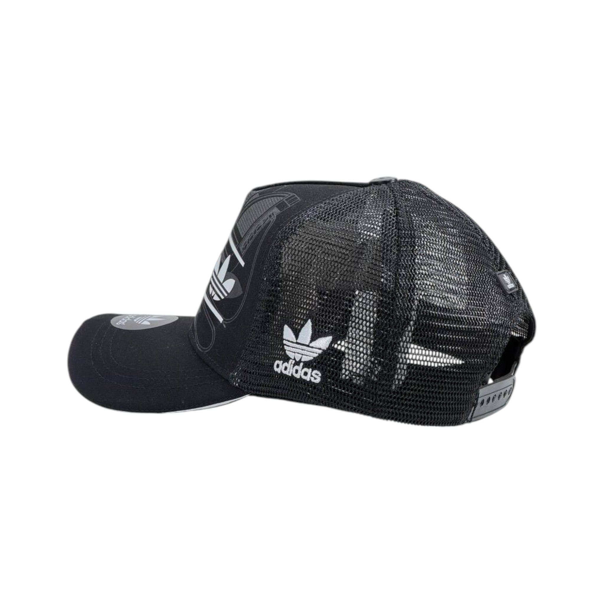 🧢 Adidas Black Trucker Cap | Bold Logo Mesh Street Style 🔥🖤 - MASTERPIECE
