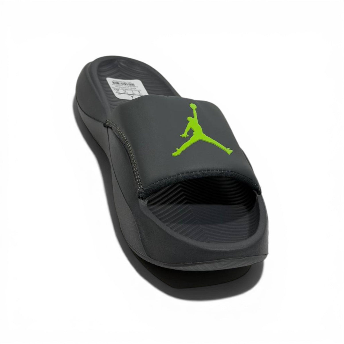 ⚫🟢 Air Jordan Neon Slides – Grey & Lime Sport Edition - MASTERPIECE