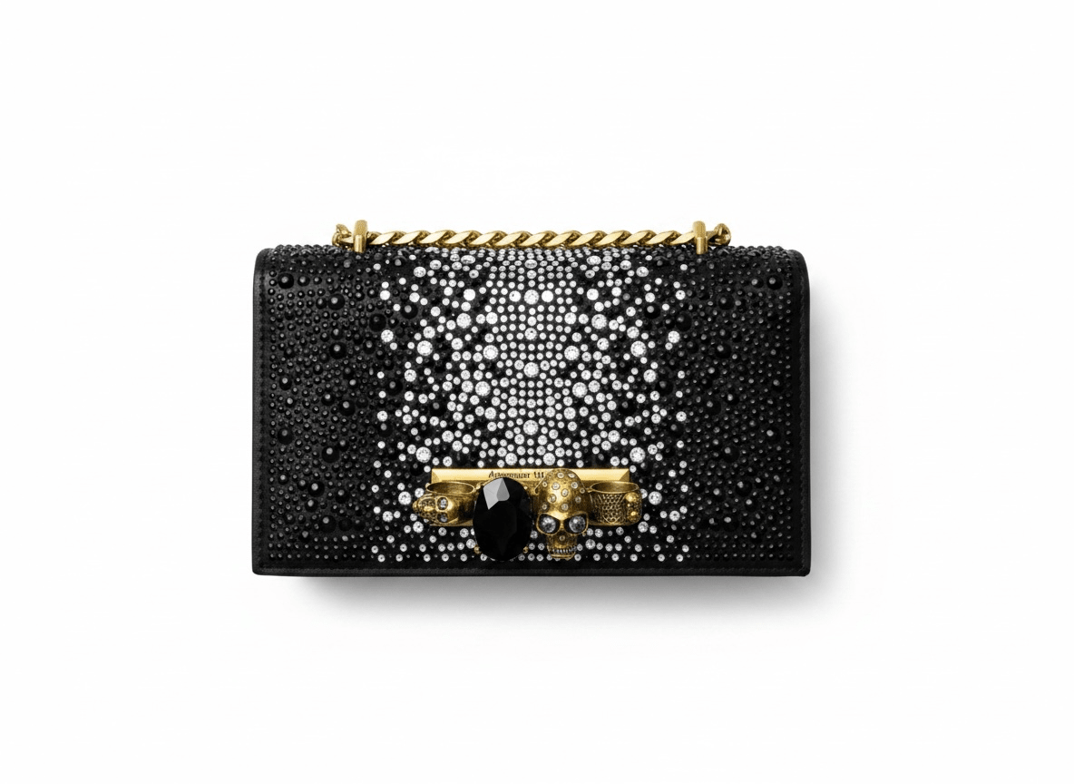 Alexander McQueen Crystal Skull Clutch 🖤✨☠️ - MASTERPIECE