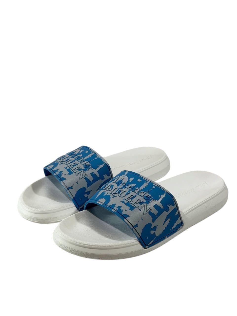 Alexander McQueen Graphic Slides — Blue & White - MASTERPIECE