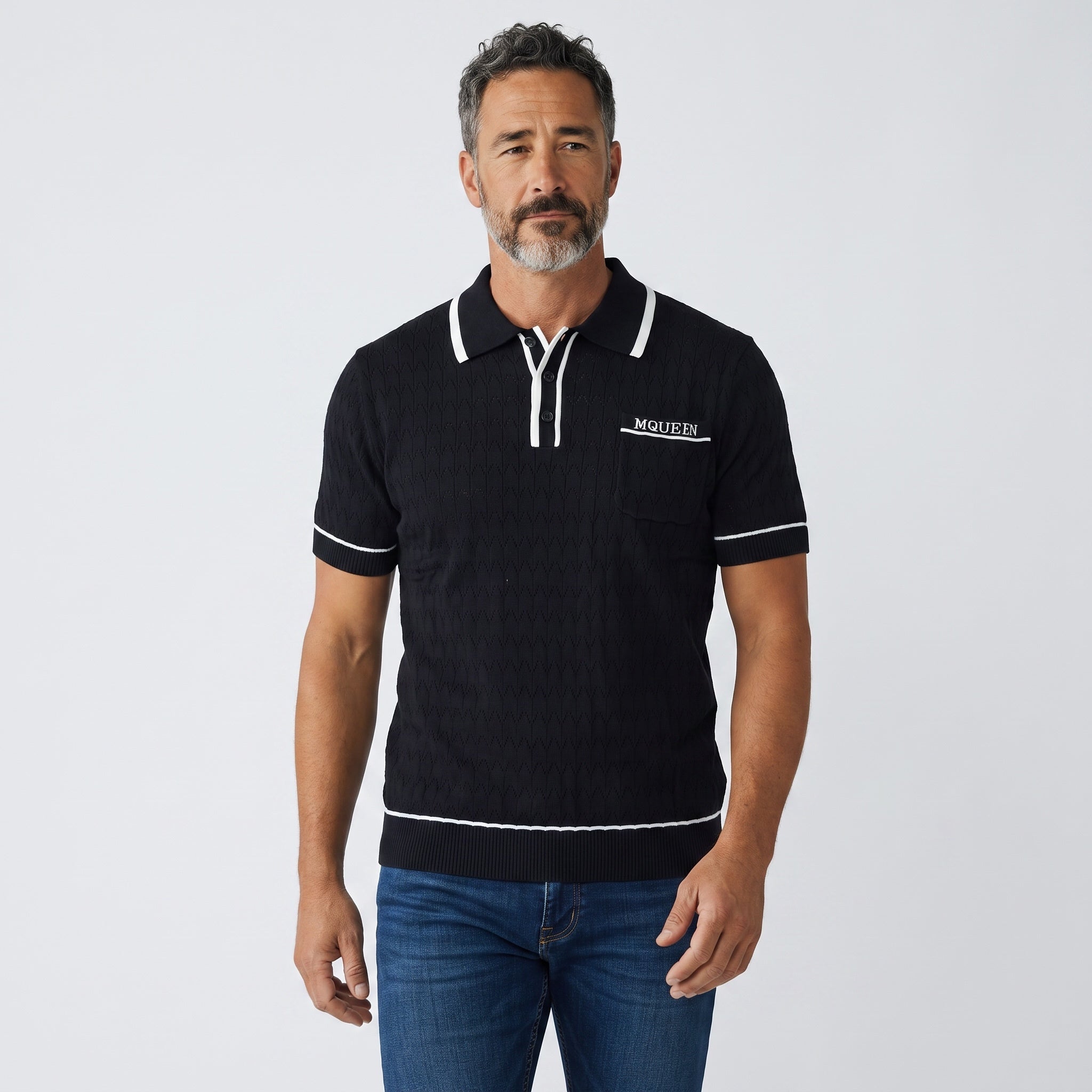 Alexander McQueen Polo – Black Knit 🖤 - MASTERPIECE