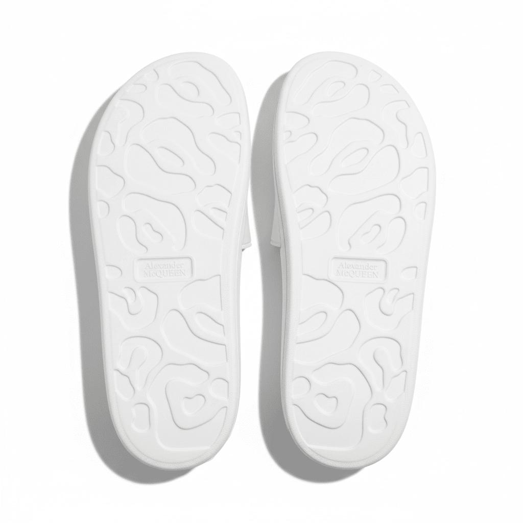 Alexander McQueen White Logo Slides 🤍✨ | Clean Luxury Summer Essential 👑🔥 - MASTERPIECE