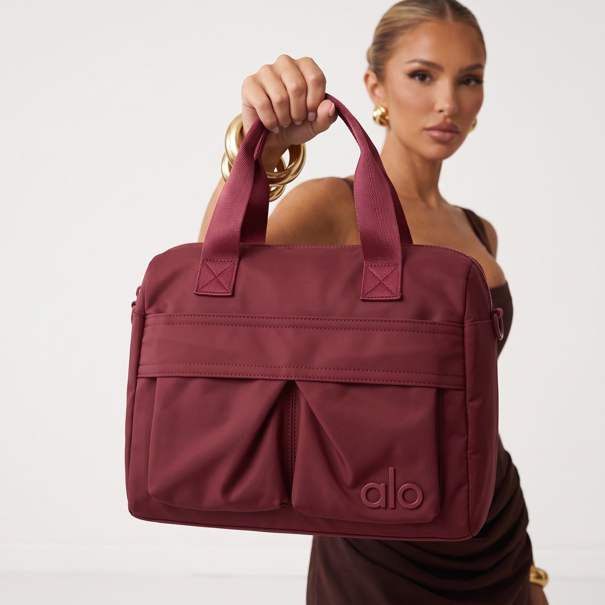 Alo Everyday Carryall Tote – Burgundy 👜 - MASTERPIECE