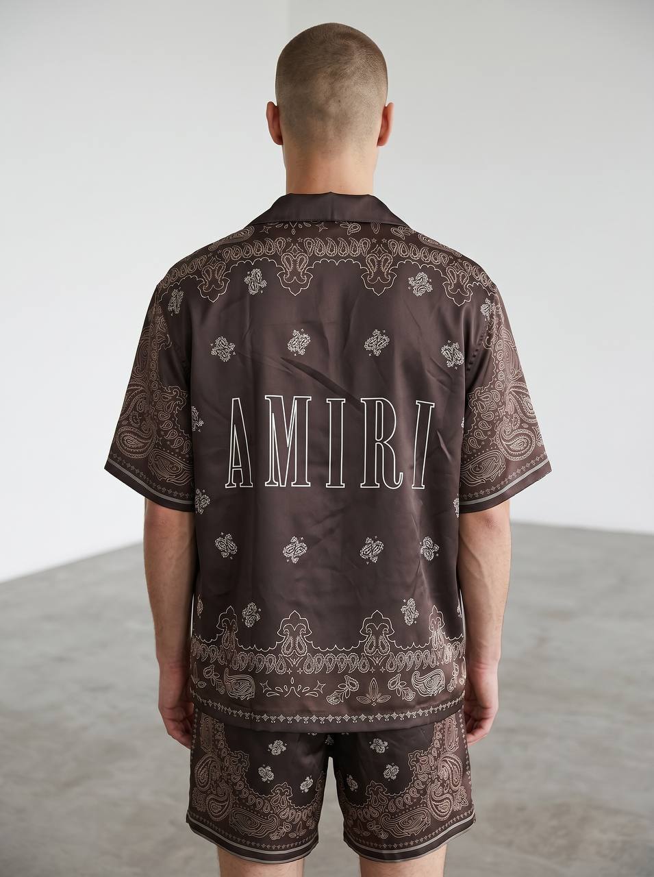Amiri Brown Paisley Co-Ord Set – Luxury Summer Resort Fit 🤎✨ - MASTERPIECE