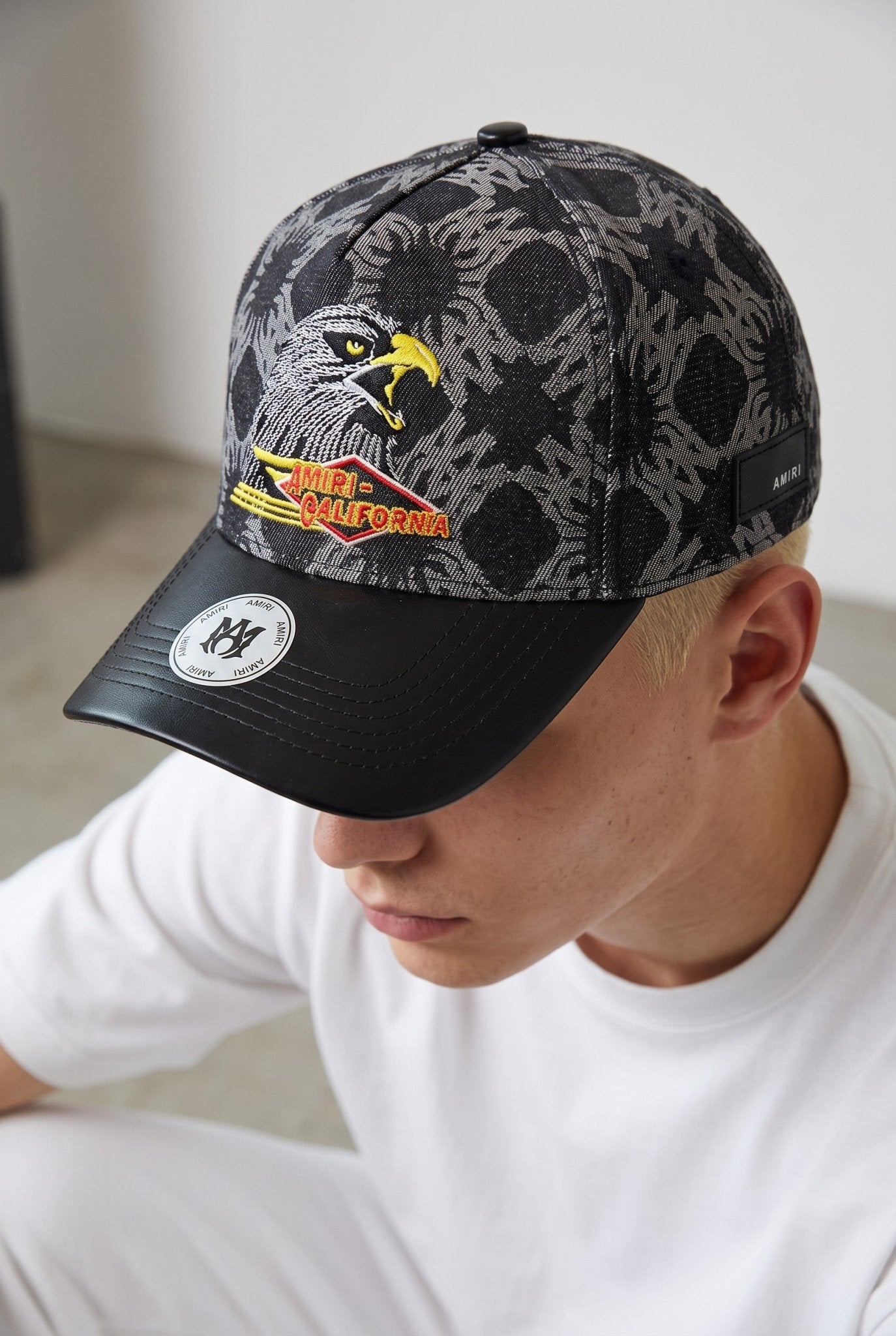 Amiri California Eagle Graphic Baseball Cap – Black & Grey - MASTERPIECE