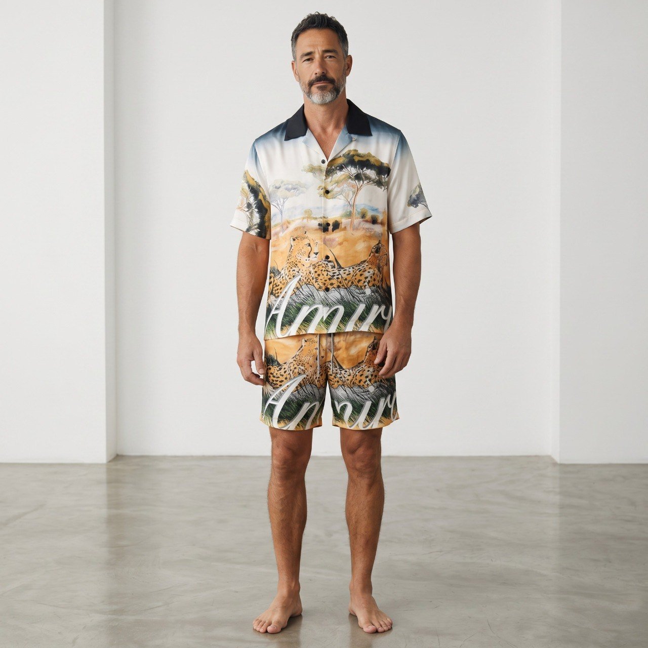 🐆 Amiri Safari Graphic Resort Co-Ord Set 🌴✨ - MASTERPIECE
