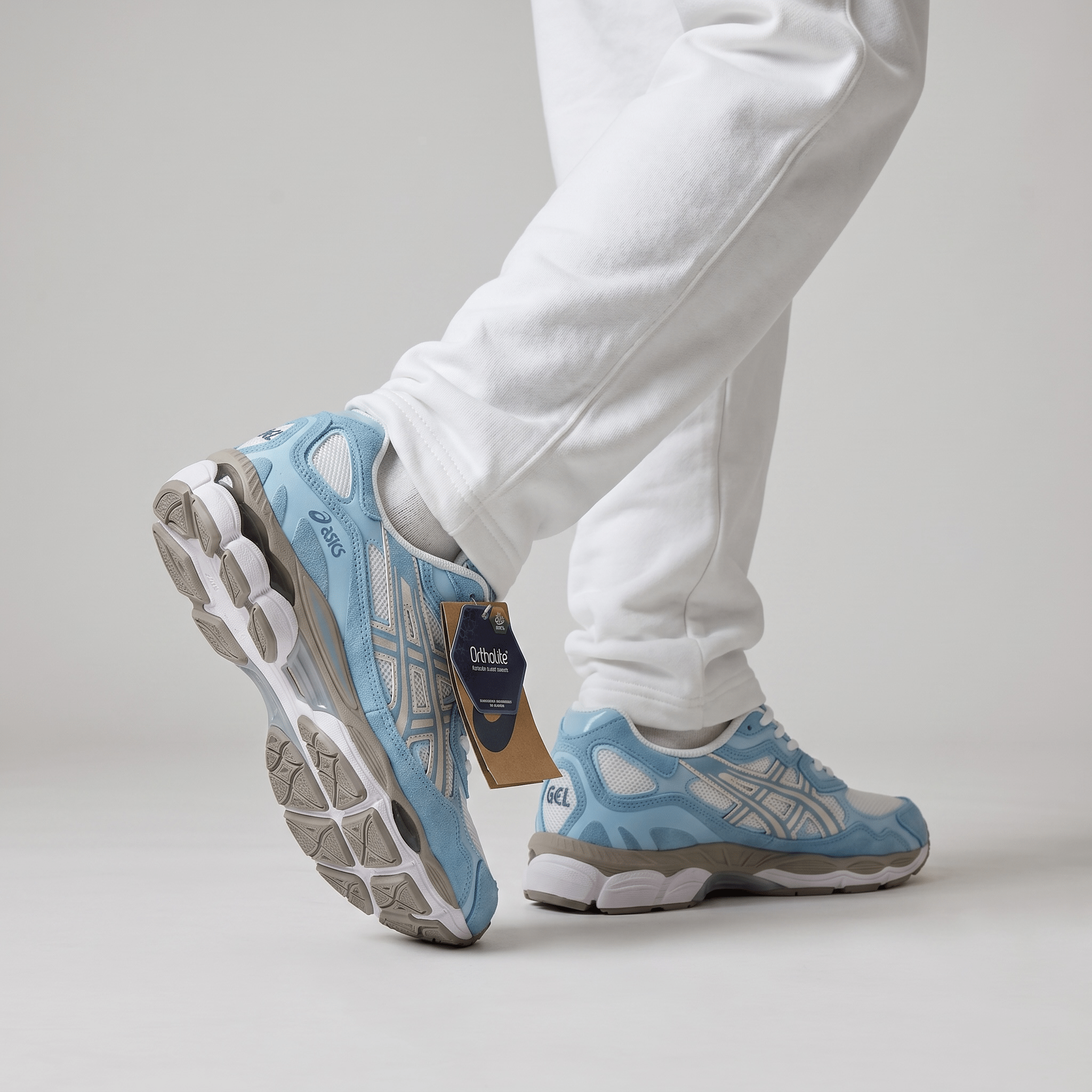 💙🤍 ASICS GEL-NYC Retro Running Sneakers – Sky Blue Edition 👟⚡ - MASTERPIECE