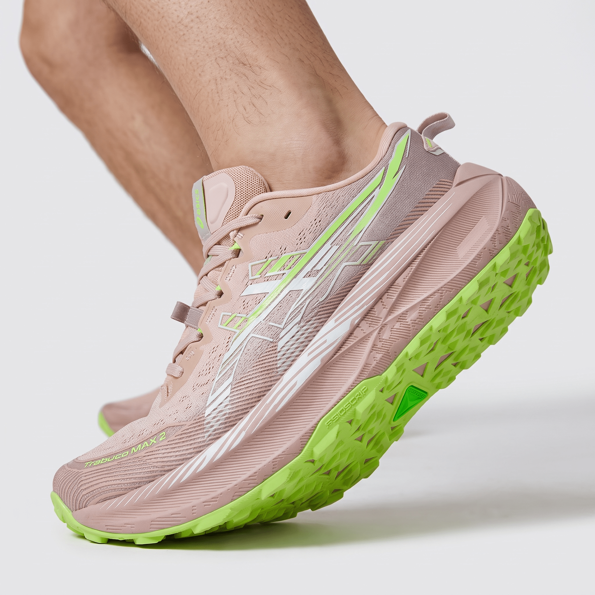 ASICS Trabuco Max 4 Trail Running Shoes – Pink / Neon Green - MASTERPIECE