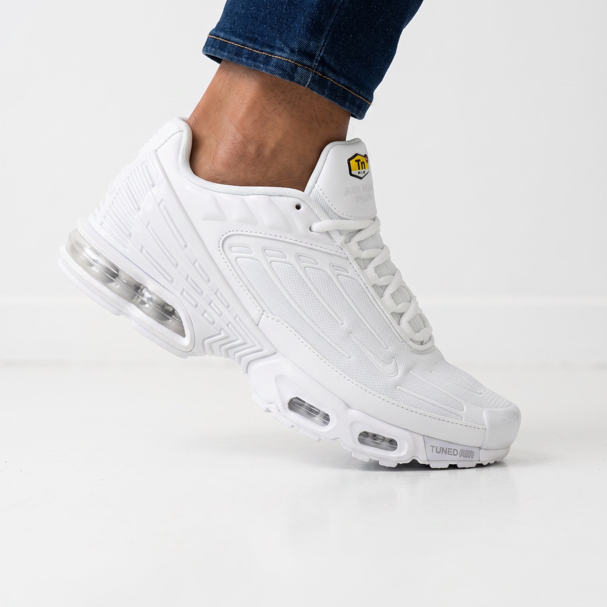 white Nike Tuned Air sneaker with visible air units
