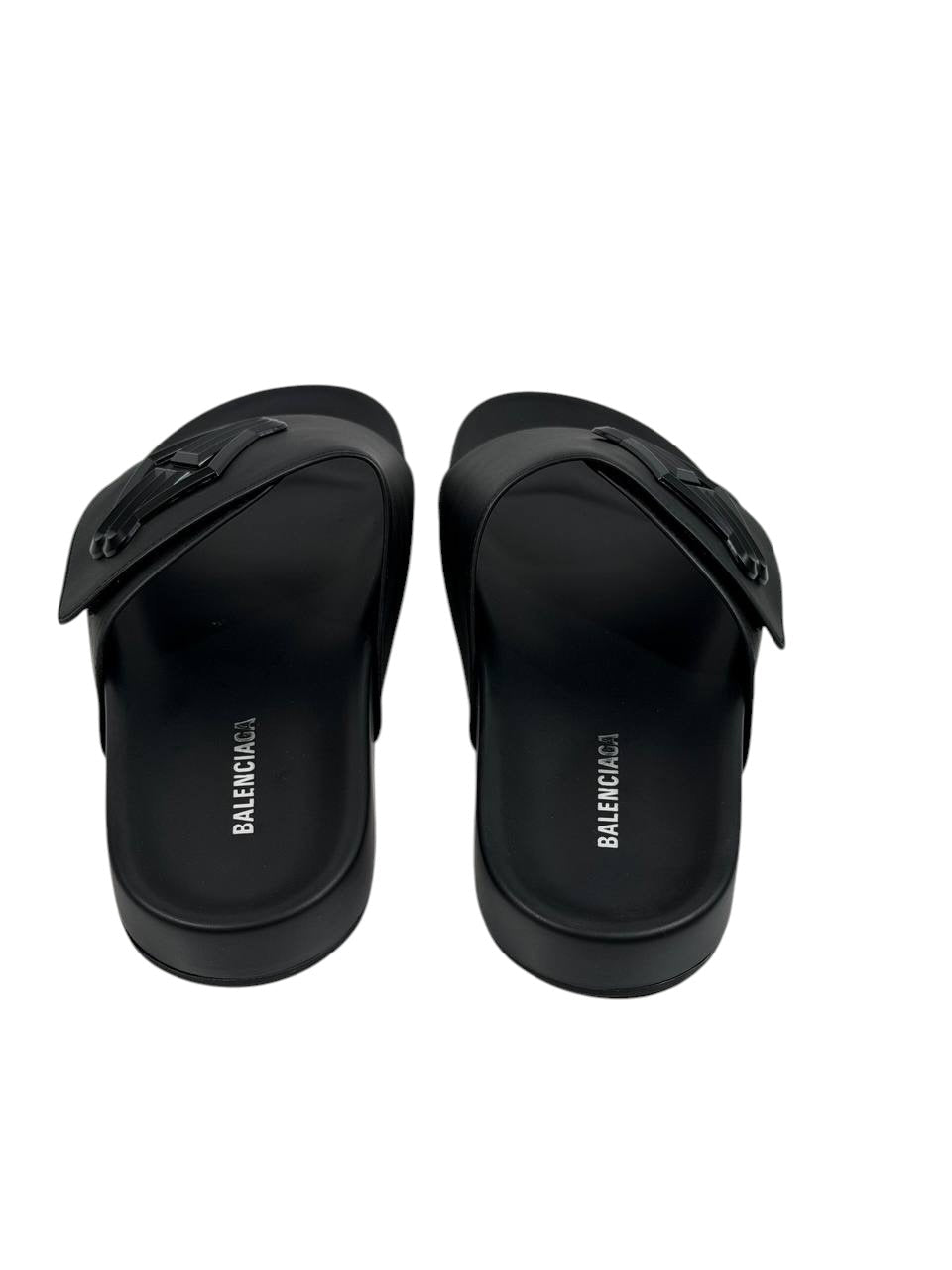 Balenciaga BB Logo Slide Sandals – All Black Edition 🖤🔥 - MASTERPIECE