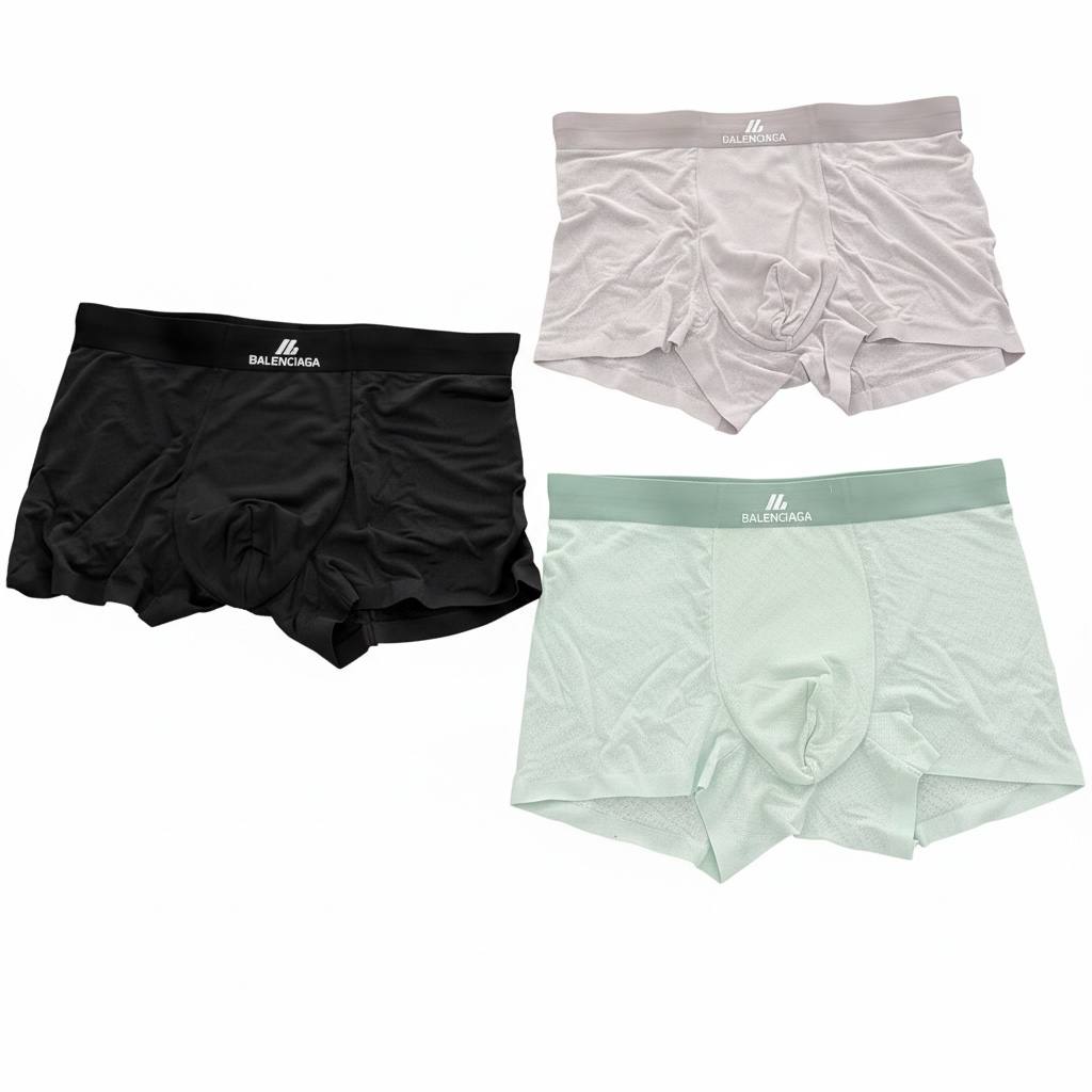 Balenciaga Premium Boxer Briefs Set – Luxury Comfortable Men Underwear Collection 🖤🤍💚 - MASTERPIECE