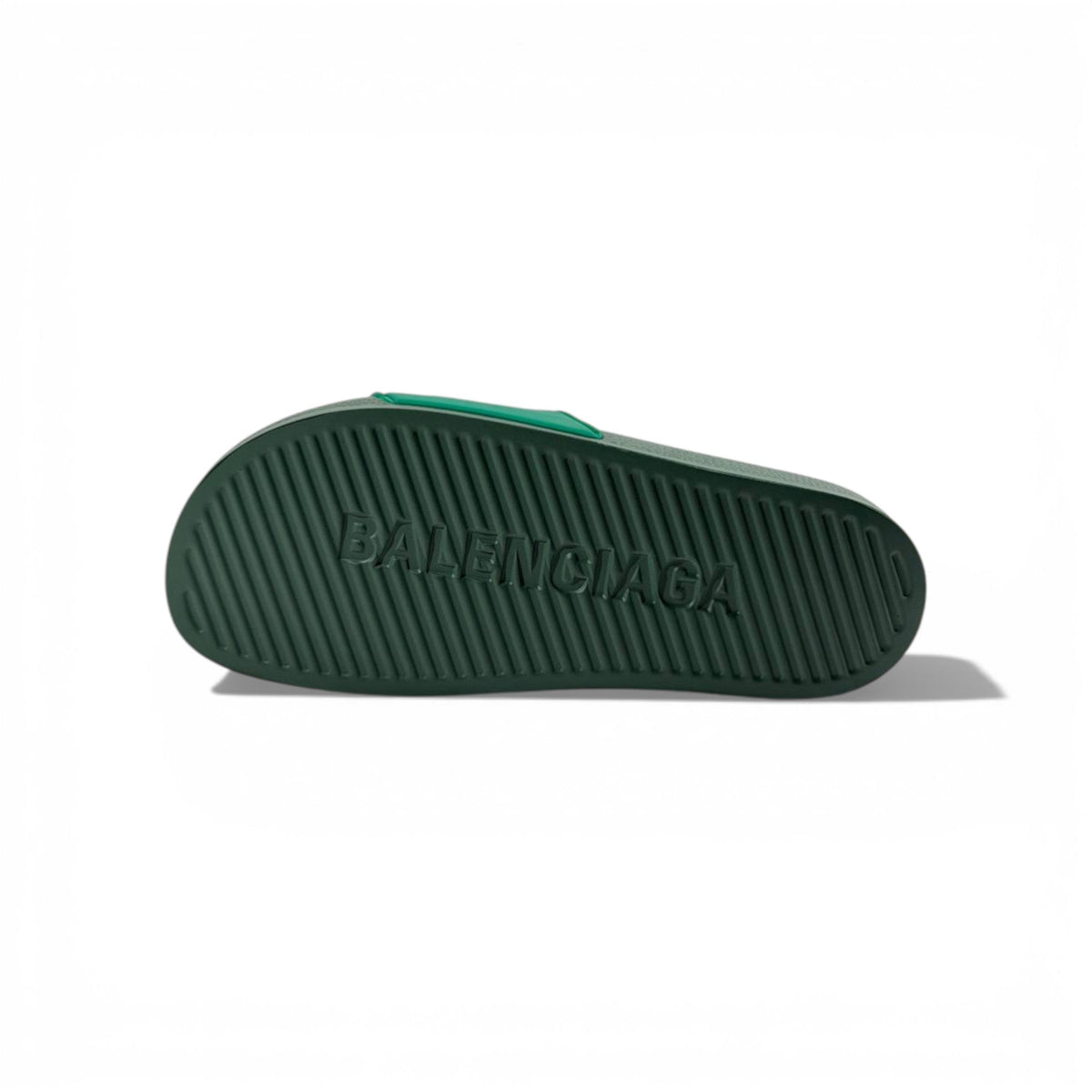 🟢 Balenciaga Slides – Green Logo Edition 🤍✨ - MASTERPIECE