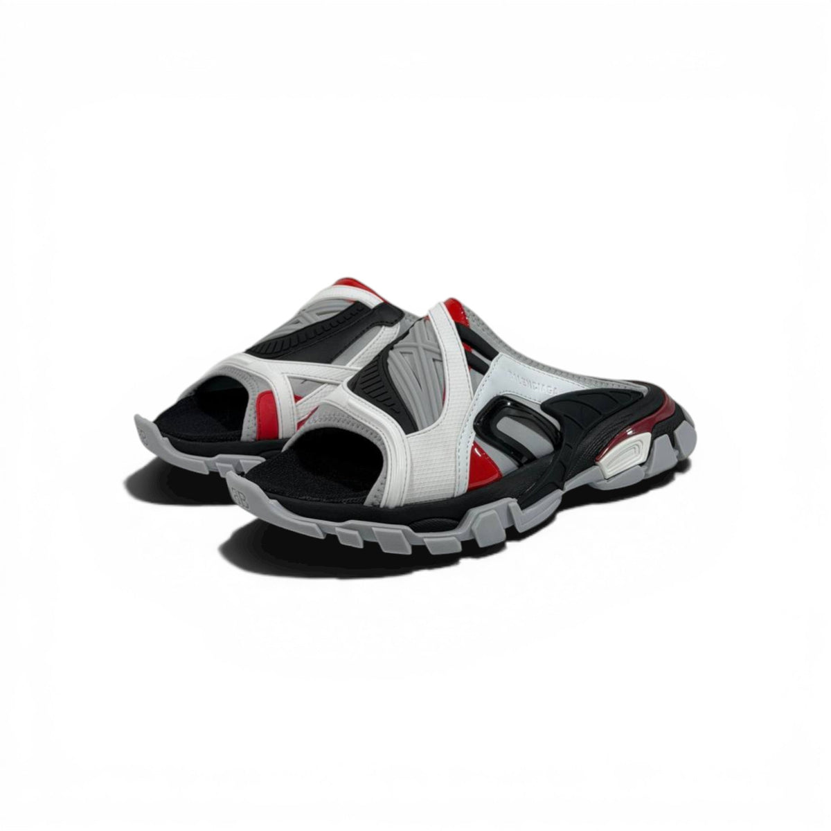 Balenciaga Sport Chunky Sandals – Tech Streetwear Slides ⚪🔴⚫ - MASTERPIECE