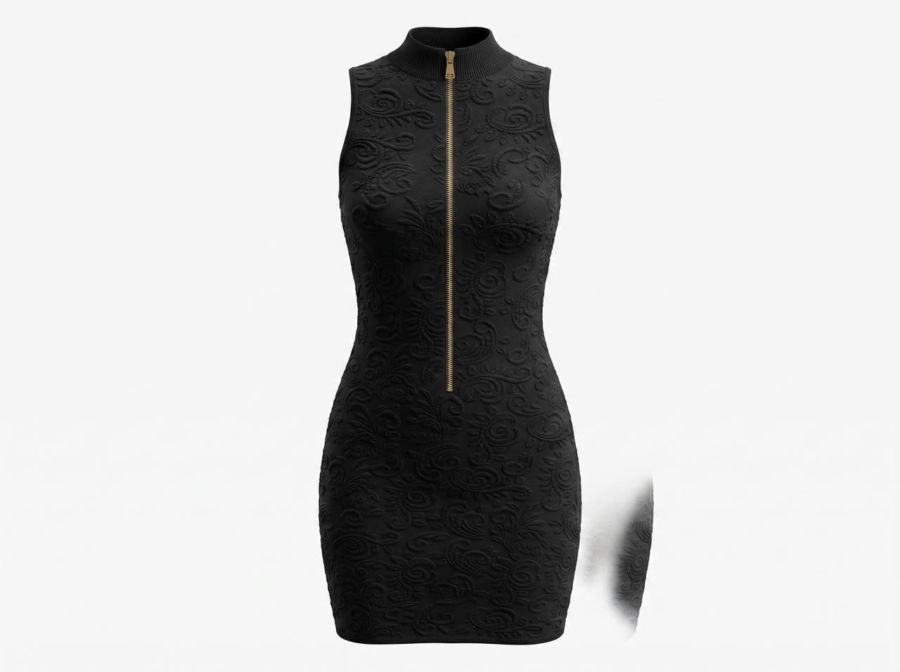 🖤 Balmain Gold Button Knit Mini Dress - MASTERPIECE