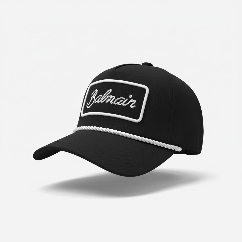 🖤 Balmain Logo Baseball Cap – Black Luxury Designer Hat - MASTERPIECE