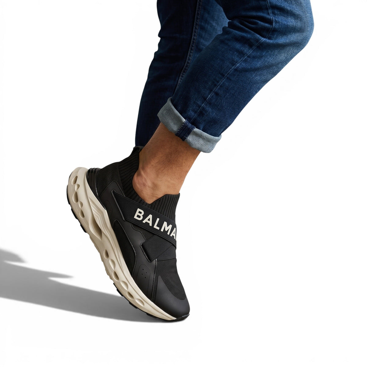Balmain Logo Strap Sneakers 🖤⚡ | Bold Street Luxury - MASTERPIECE