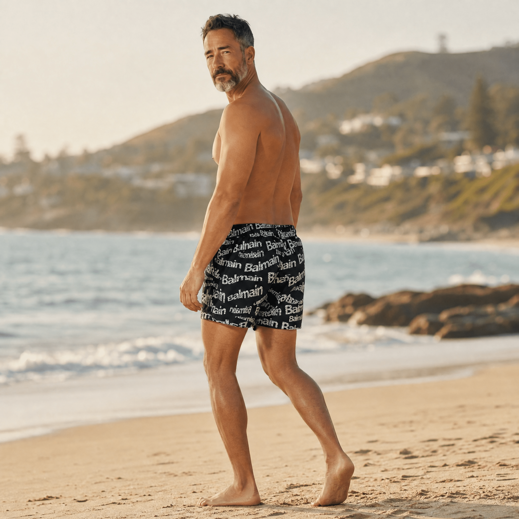 🩳 Balmain Logo Swim Shorts – Black Edition ✨ - MASTERPIECE