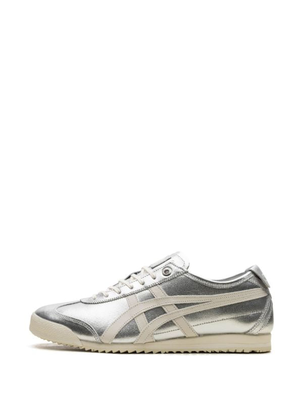 Onitsuka Tiger Mexico 66 silver and cream sneakers side view
