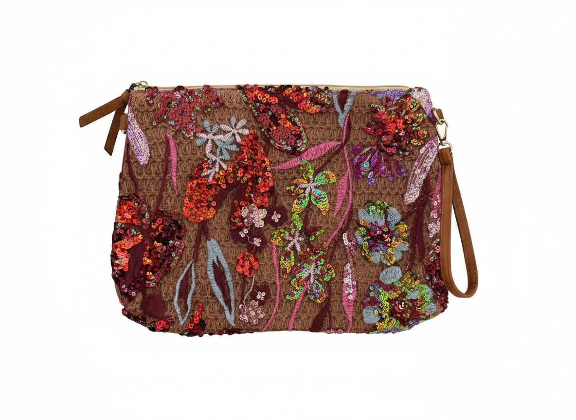 🌺 Boho Sequin Floral Clutch | Summer Beach Statement Bag ✨ - MASTERPIECE
