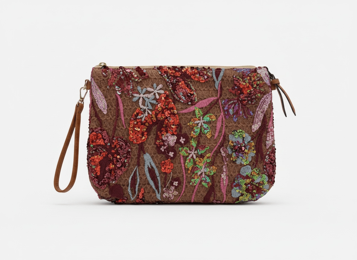 🌺 Boho Sequin Floral Clutch | Summer Beach Statement Bag ✨ - MASTERPIECE