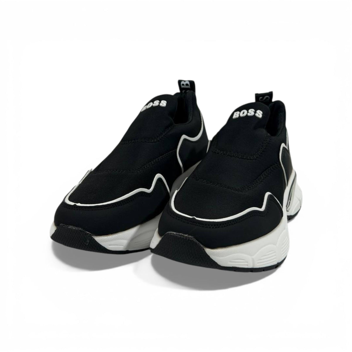BOSS Black Slip-On Sneakers 👟🖤⚡ Luxury Sport Casual Shoes – Premium Designer Comfort Trainers ✨🔥 - MASTERPIECE