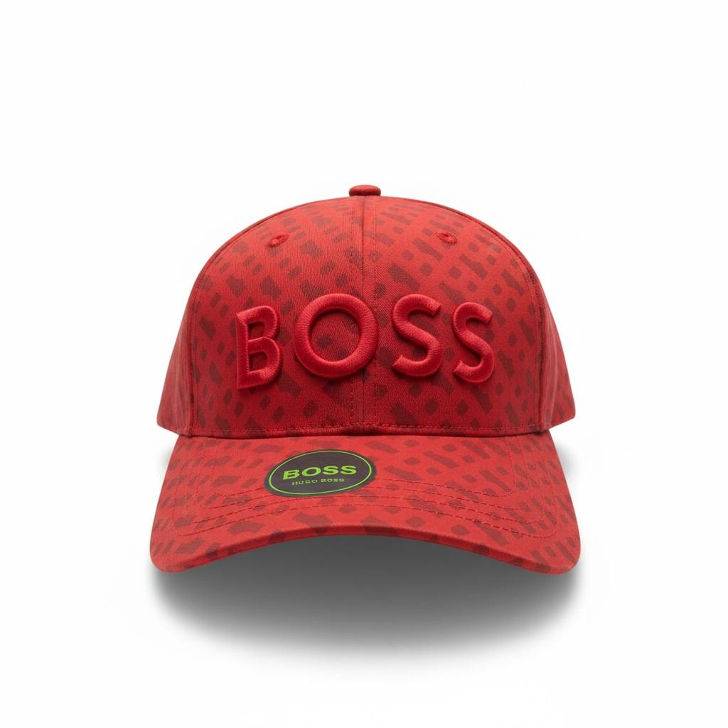 🔴 BOSS Logo Baseball Cap – Red Designer Streetwear Hat - MASTERPIECE
