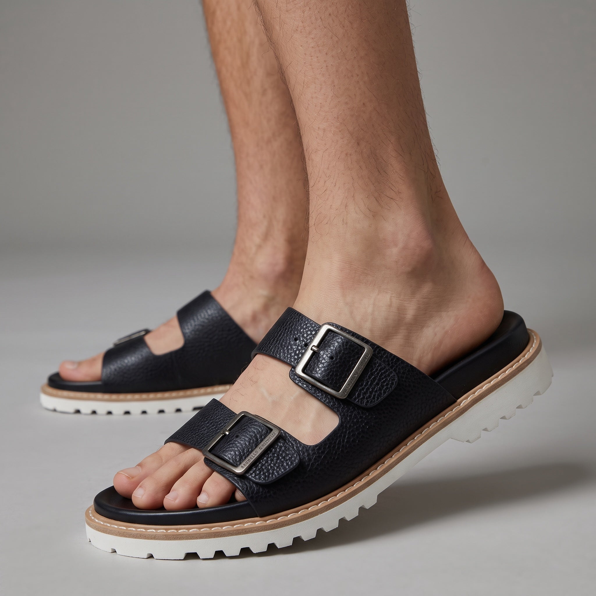 Brunello Cucinelli Buckled Sandal – Black 🖤 - MASTERPIECE