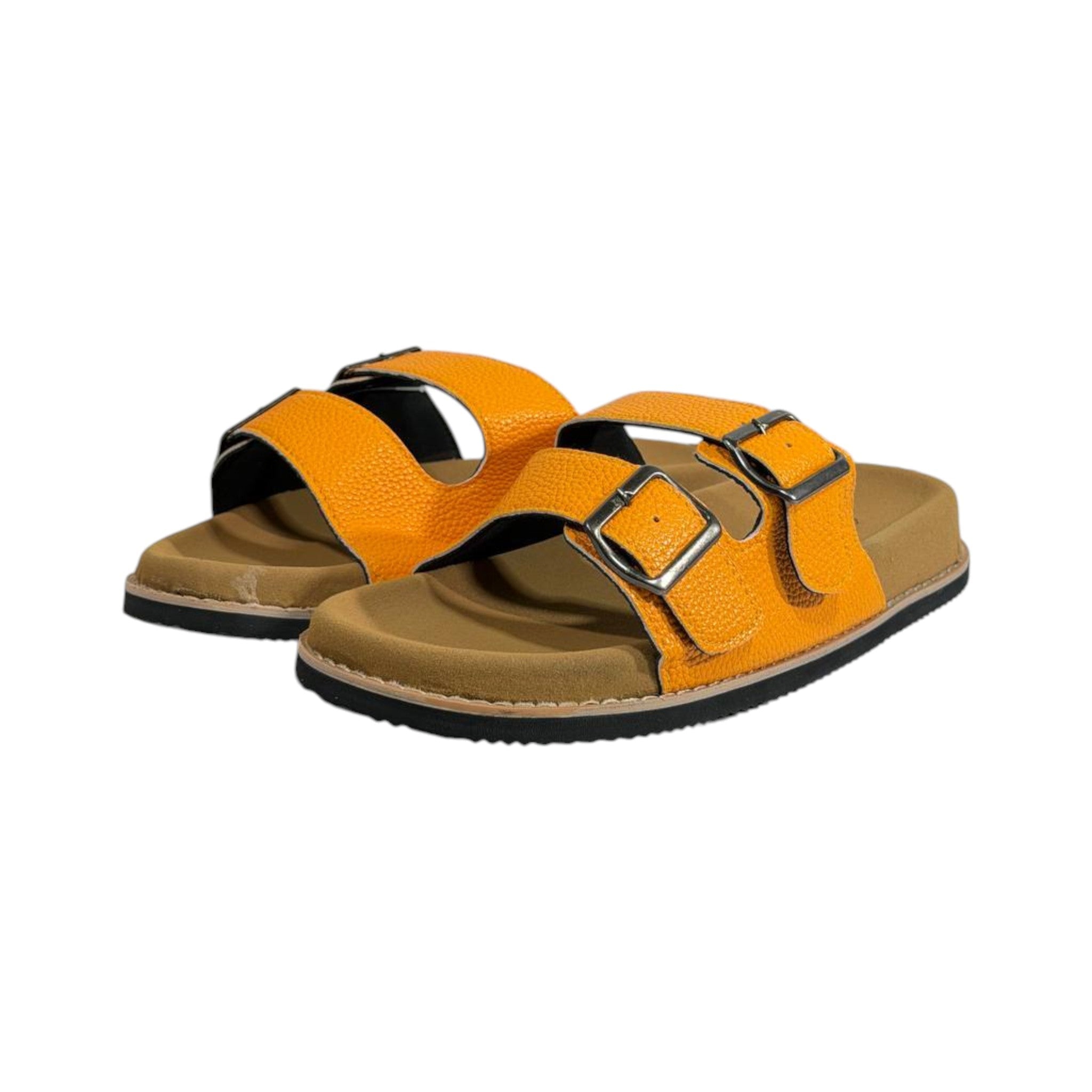 Brunello Cucinelli Yellow Double Strap Slides – Bold Luxury Comfort Sandals 💛✨ - MASTERPIECE