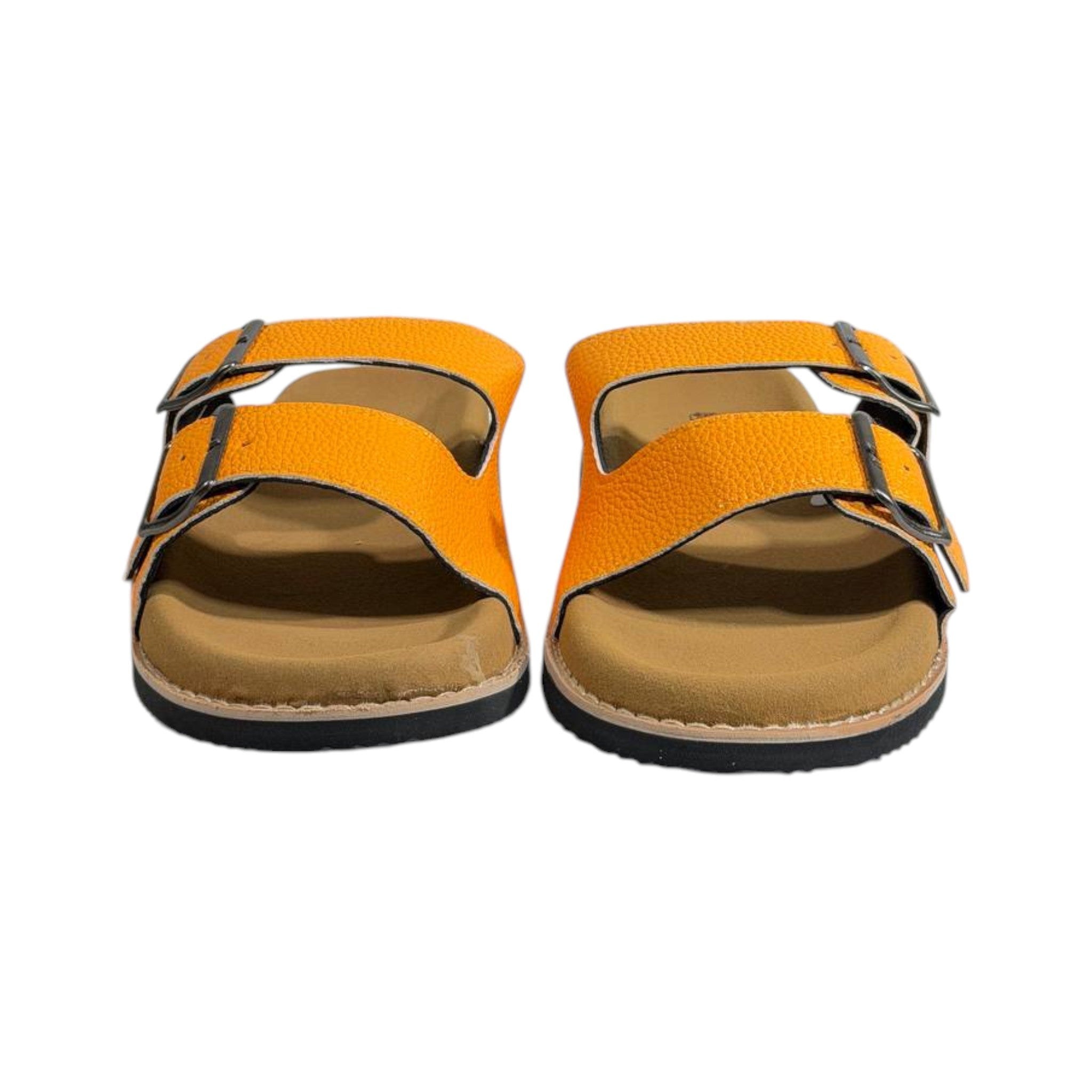Brunello Cucinelli Yellow Double Strap Slides – Bold Luxury Comfort Sandals 💛✨ - MASTERPIECE