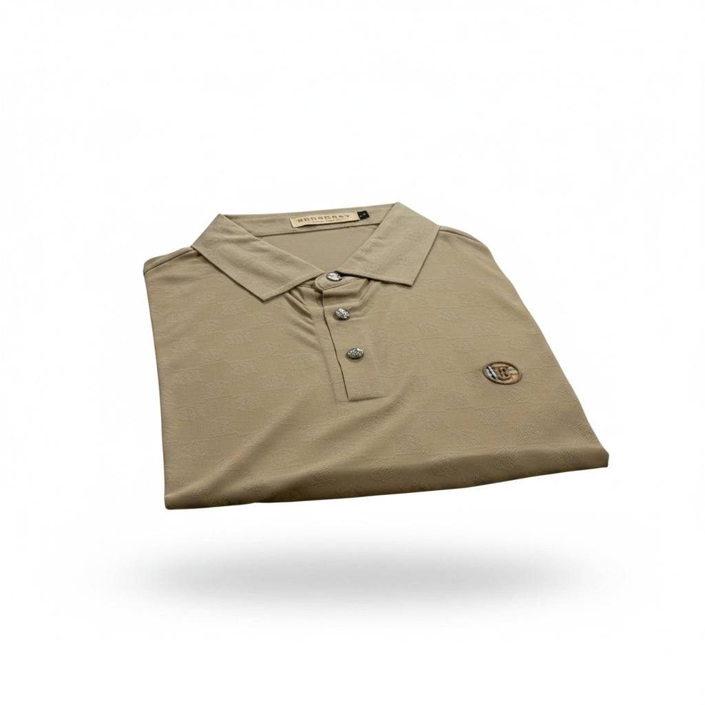 🤎 Burberry Beige Monogram Polo Shirt – Timeless Luxury Essential 👕✨ - MASTERPIECE