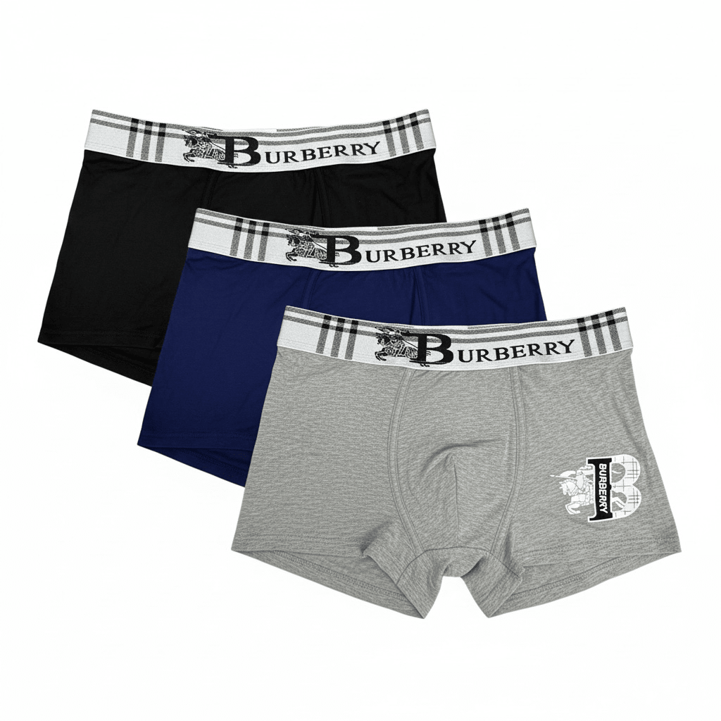 Burberry Classic Logo Boxer Briefs – Premium 3-Pack 🩲🔥 - MASTERPIECE