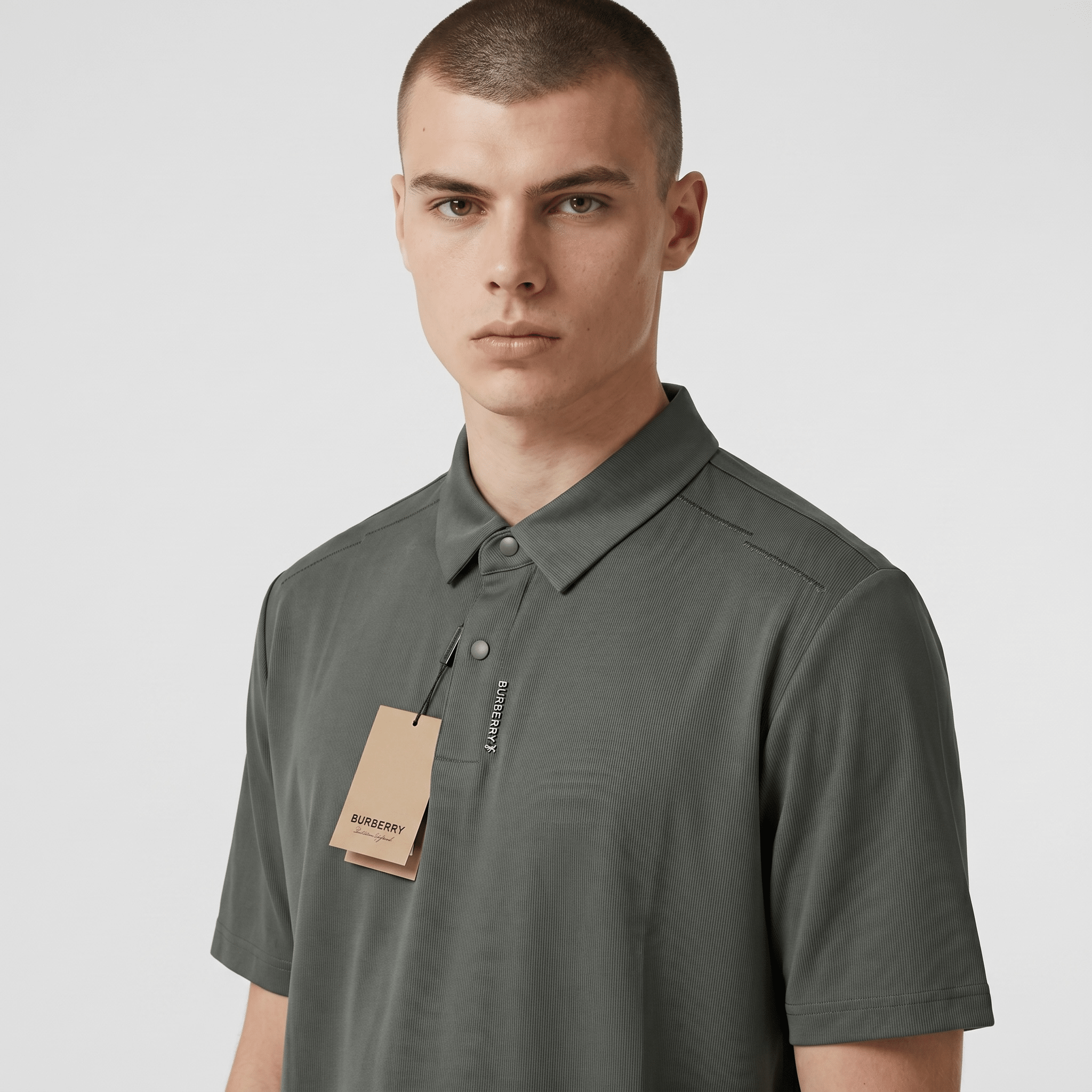 🩶✨ Burberry Luxury Polo Shirt – Modern Minimalist Edition 👔🔥 - MASTERPIECE