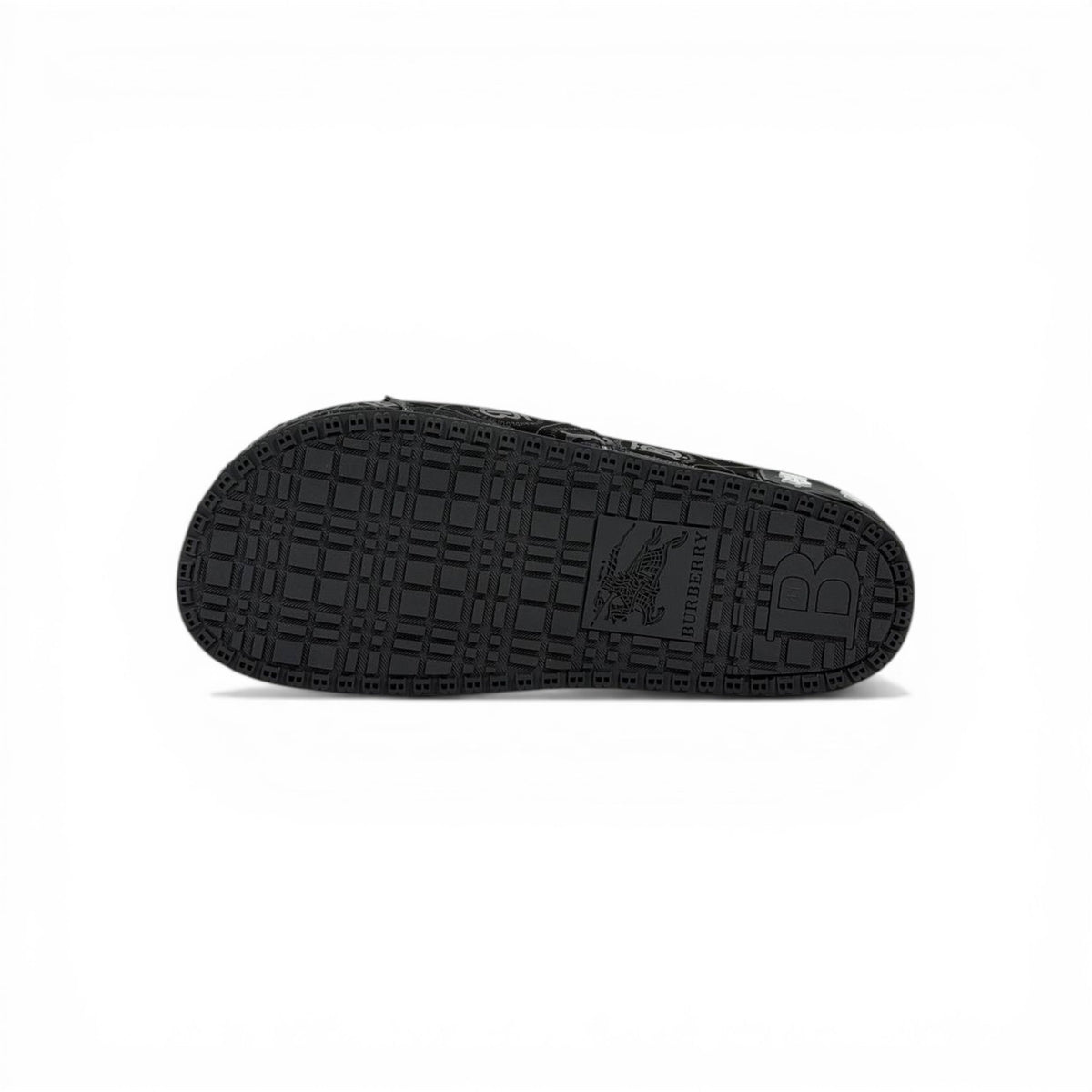 🖤 Burberry Monogram Rubber Slides – Black Luxury Summer Essential - MASTERPIECE